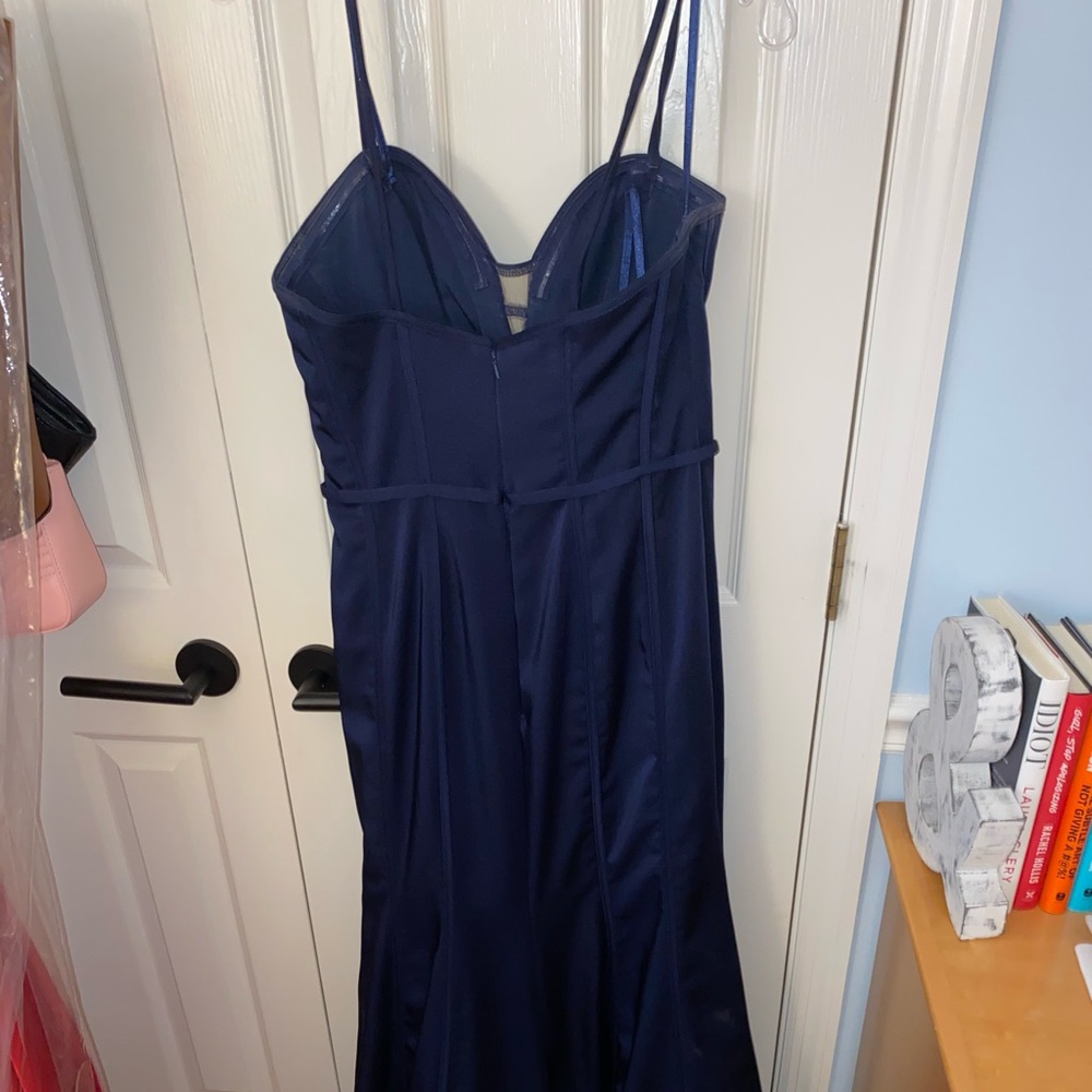 Navy blue formal dress worn 1x